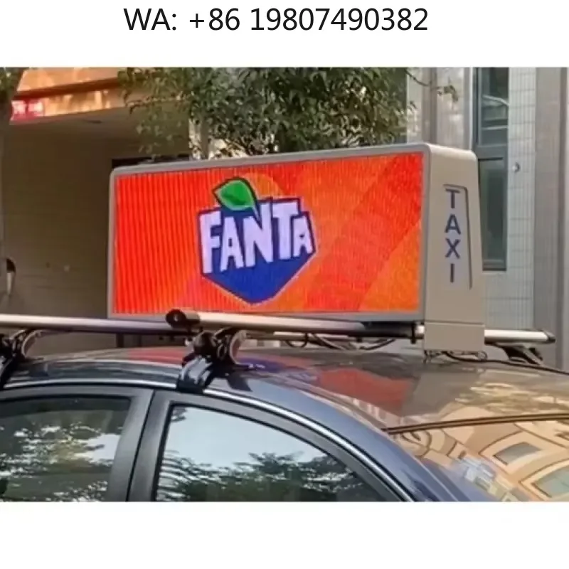 

P4 High Brightness i Top LED Display, 960*320mm Waterproof Full Color Panel for Outdoor Vehicle Mobile Advertising Signage