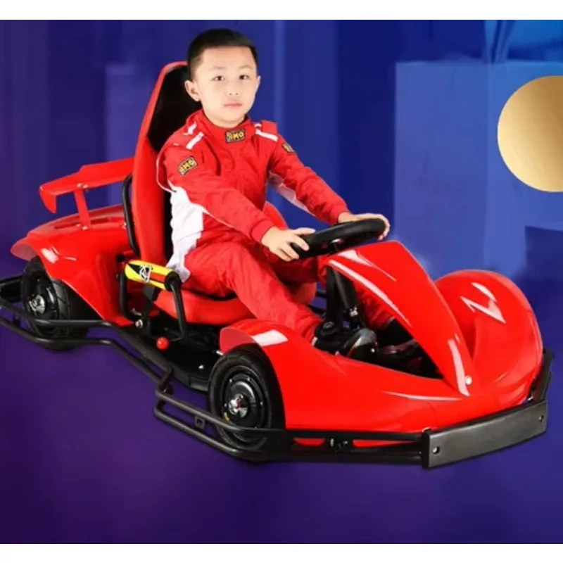 350W Kids Go Kart  Adjustable Speed Junior Racer with Safety Belt LightweightFun Ride forChildrendrift kart, 360-degree