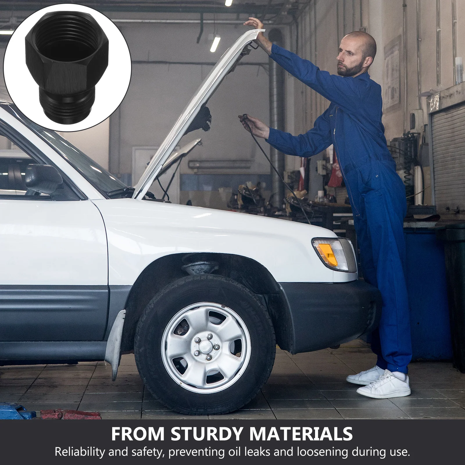 Durable An10 to An6 Fuel Line Adapter Fitting Aluminum Alloy Leakproof Design Quick Connect Hose End Easy Installation Vehicle