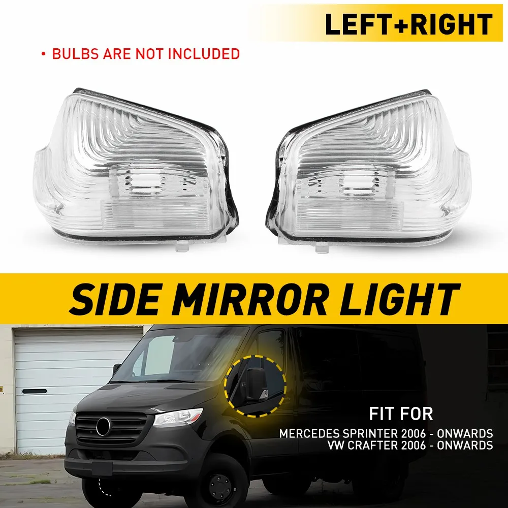 2Pcs Left & Right Door Wing Mirror Indicator Lens For Mercedes Sprinter Vw Crafter Car Side Rearview Mirror Light Turn Signal