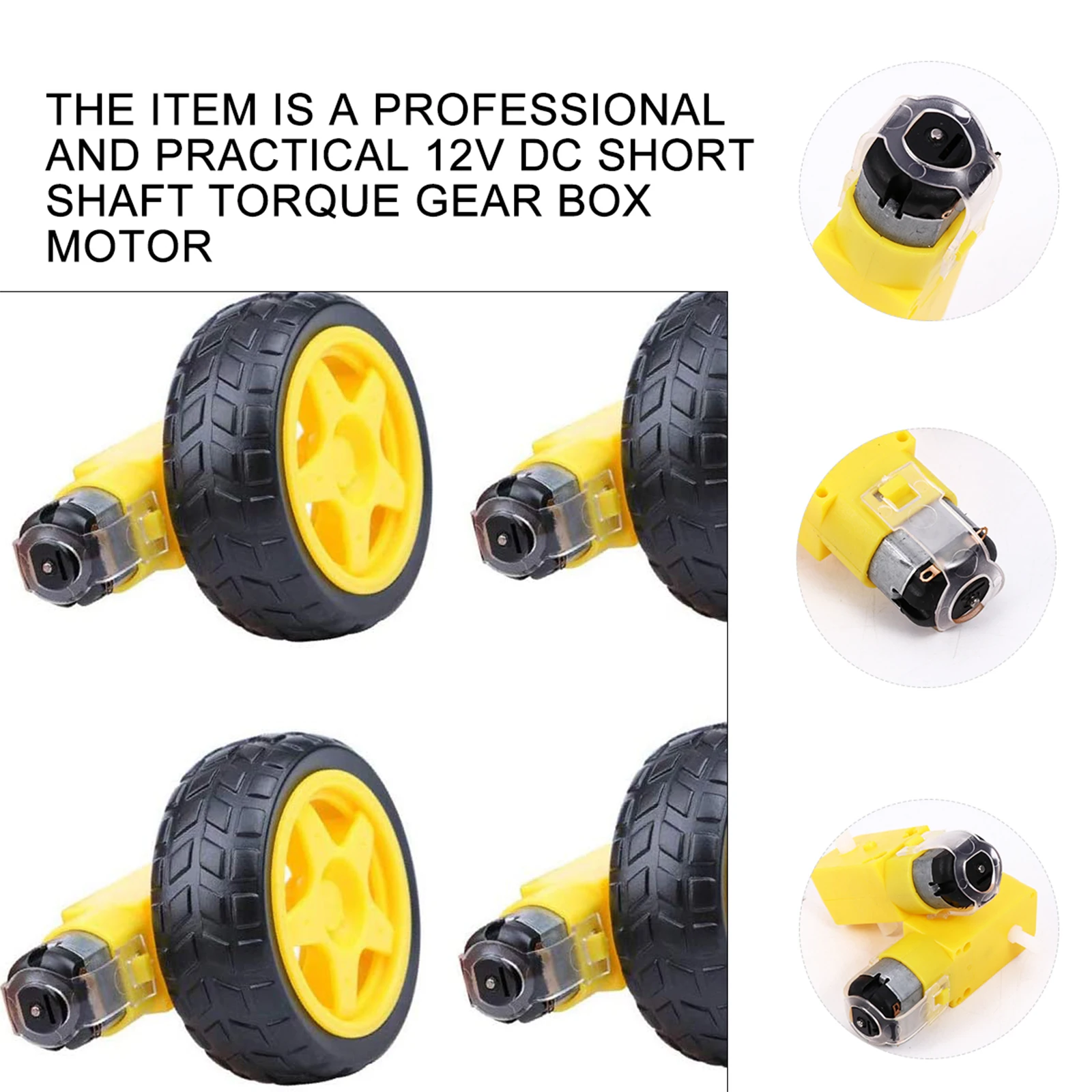 

5pcs 12V Plastic Geared High Torque for DIY Robot Smart Toys Mini Vehicle RC Motor Gear Motor