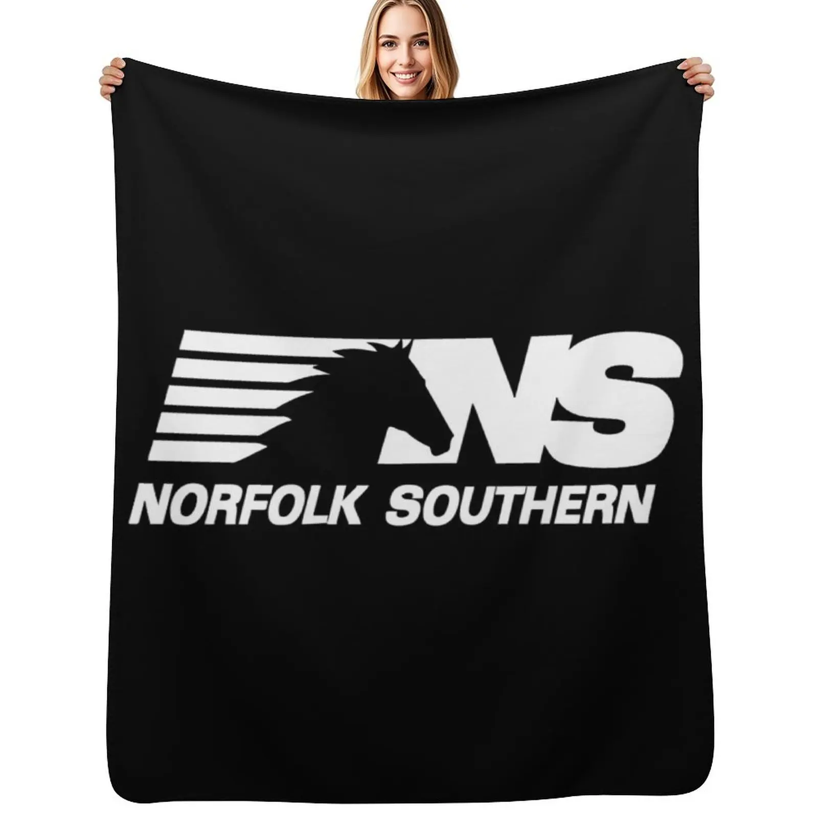 Norfolk Southern Throw Blanket Large Cute Plaid Blankets For Bed Personalized Gift Bed Fashionable Hairy Blankets