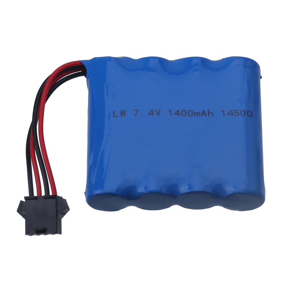 7.4V 1400mAh 2S Lipo Battery and charger set For DE36W 1:16RC Off-Road 4WD High-Speed Climbing Drift Racing toy accessories