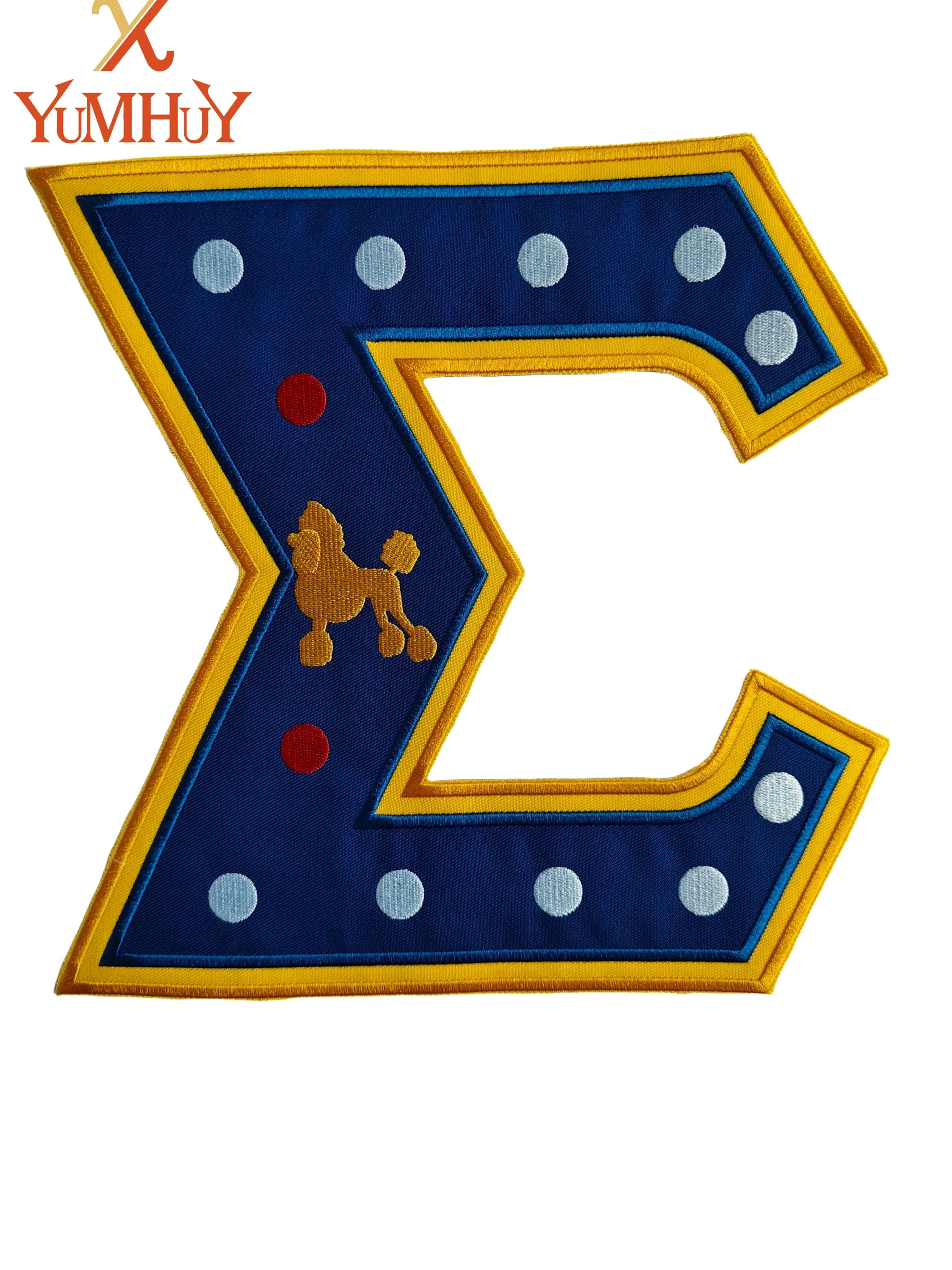 10.5-Inch Sigma Gamma Rho Embroidered Patch, Iron-On Adhesive, Perfect for DIY Bag Decor