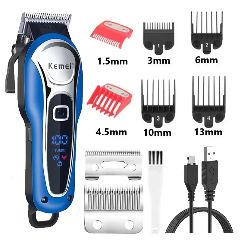Kemei Hair Clipper for Man KM-1995 Professional Precision Adjustment Cordless Hair Trimmer Rechargeable Haircut Machine