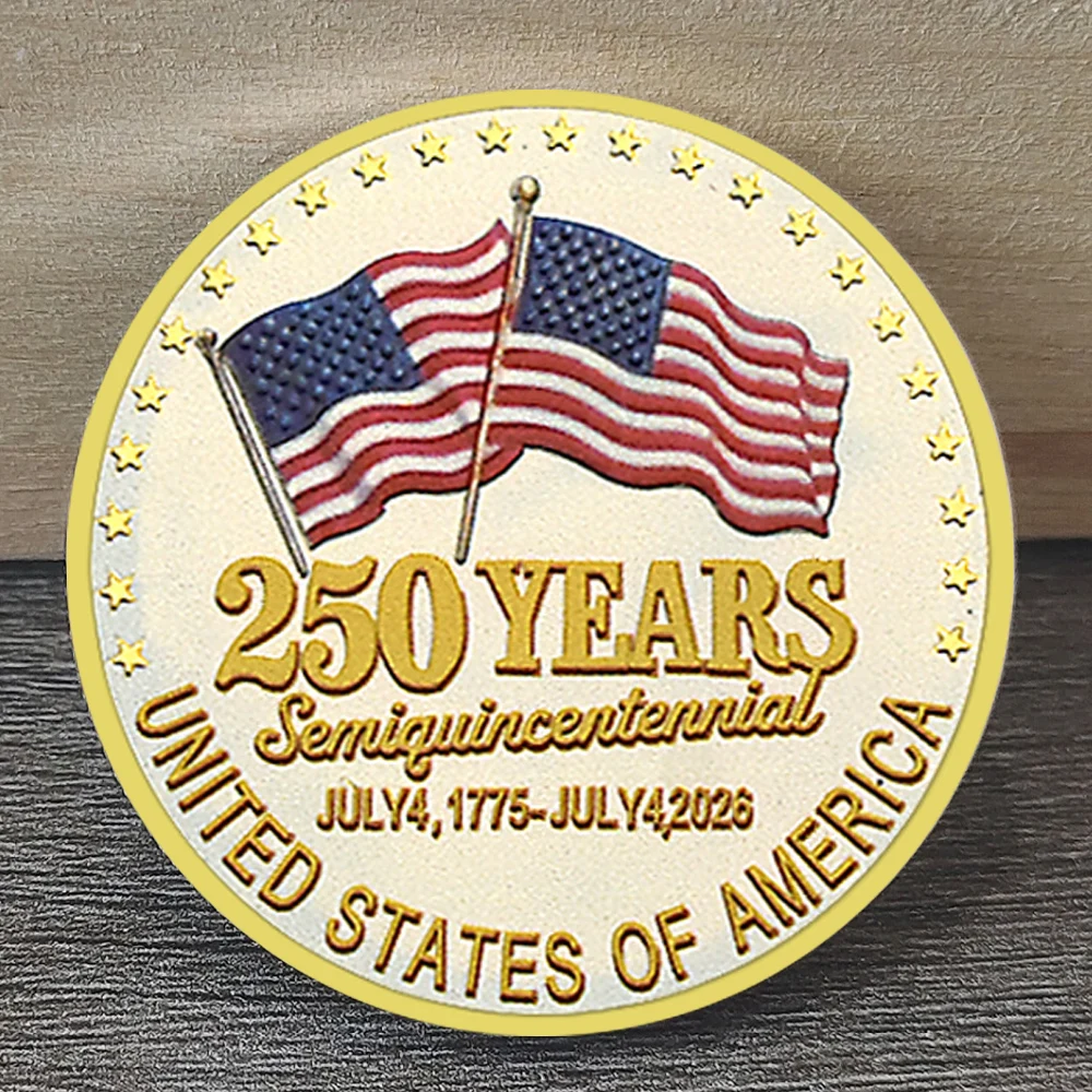 1776-2026 USA 250 Years Strong Commemorative Coin American Eagle Liberty Freedom Patriotic Collectible Coin Souvenir Gift