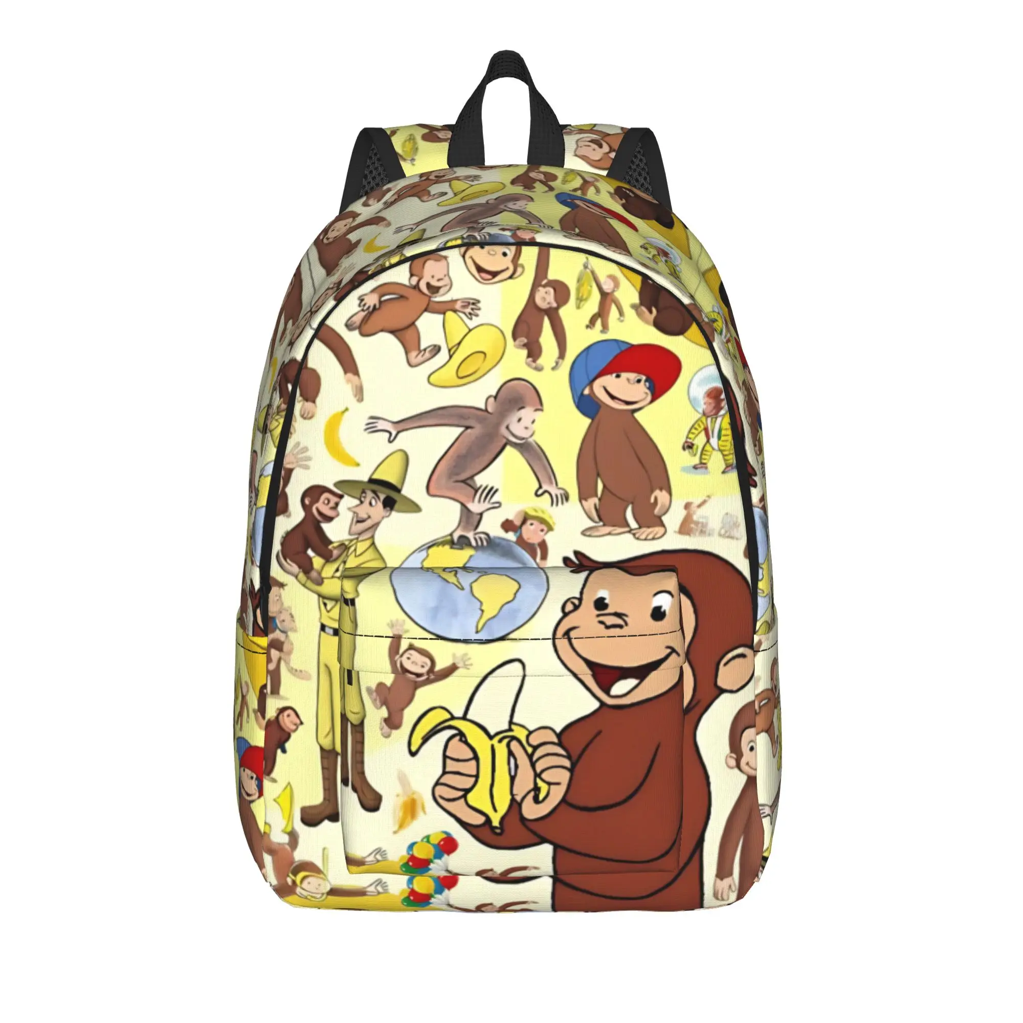 Curious George Collage Backpack  Outdoor Backpacks Student Novelty School Bags Design Big Rucksack