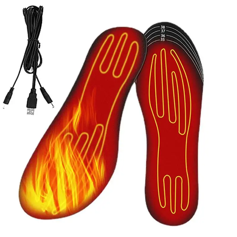 

New Unisex USB Heated Shoe Insoles Electric Foot Warming Pad Feet Warmer Sock Pad Mat Winter Outdoor Sports Heating Insoles Warm