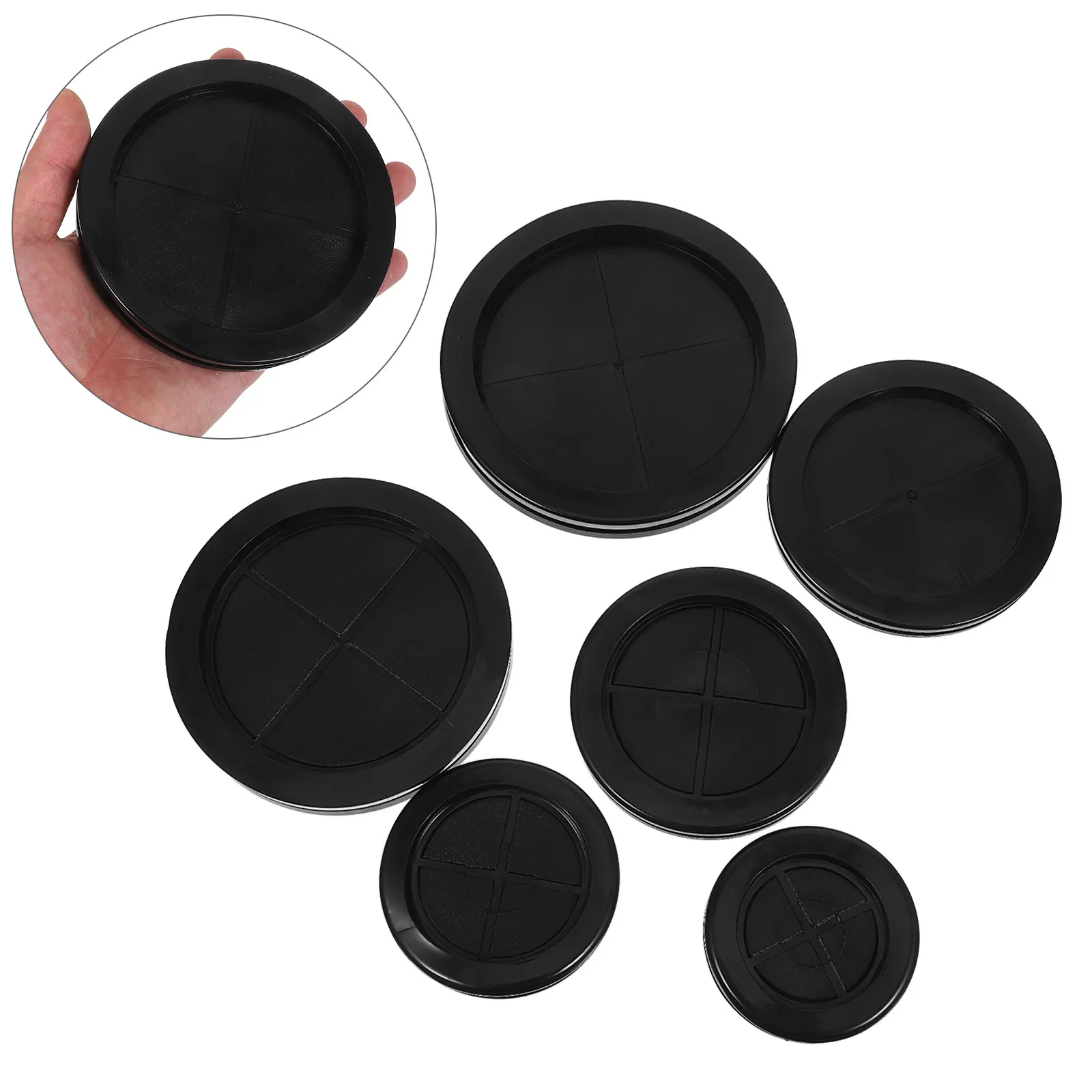 

12Pcs Rubber Hole Grommet Dual Sided Flexible Wire Protector Cable Organizer for Desk Furniture Electrical Wiring