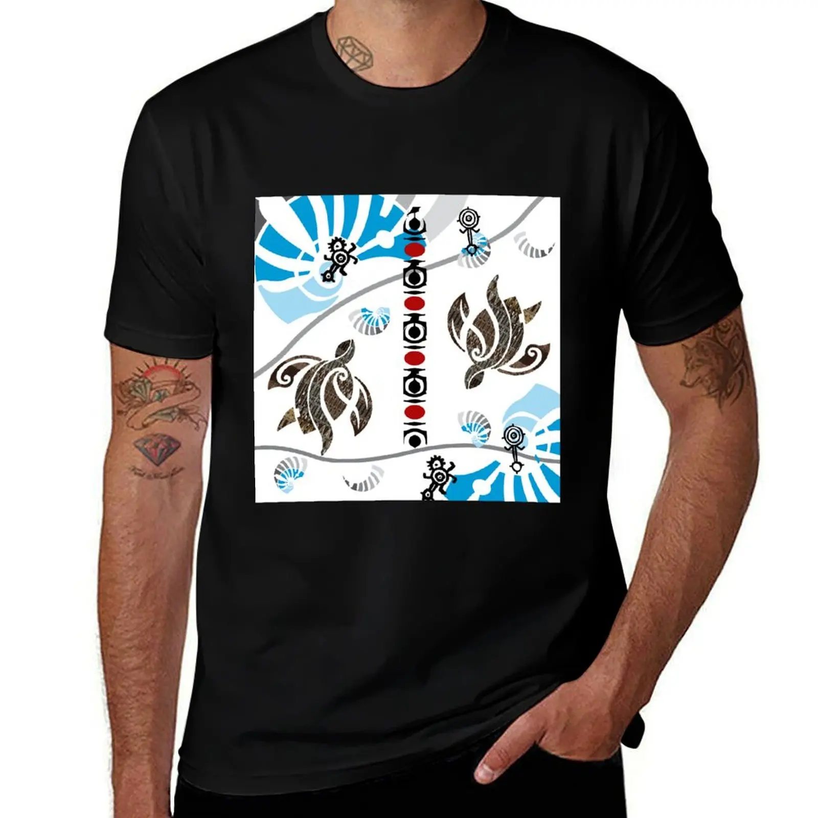 Cultural Story T-Shirt Breathable Mesh Panel T-Shirt