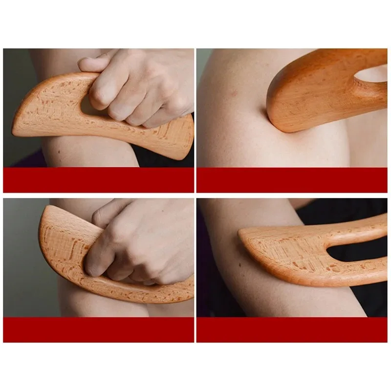 Wooden Cellulite Massager Body Guasha Tool Lymphatic Drainage Massager Muscle Scraper Back Massage Tool Relieve Muscle Fatigue