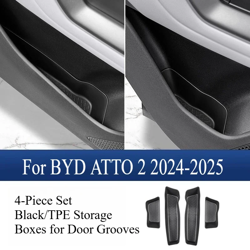 

For BYD YUAN PRO ATTO 2 2024-2025 Door Slot Storage Box Special Door Panel Storage Box Car Interior Storage Supplies Accessories