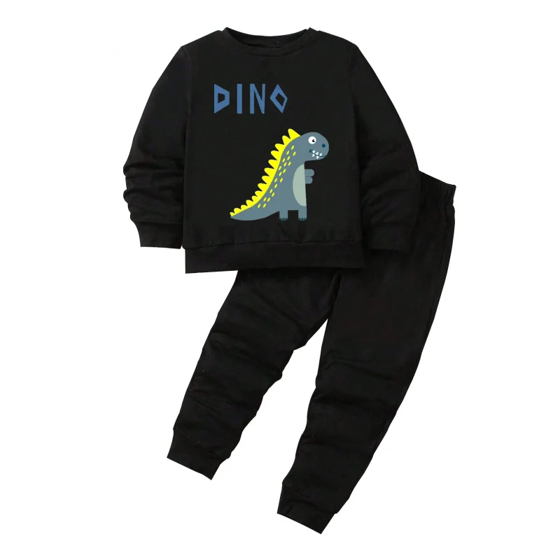 

IURNXB 2pc Child Clothes Set Dinosaur Print Long Sleeve Top Pants Set Baby Kids Spring Autumn Outfits 1-6Y Sweatsuits