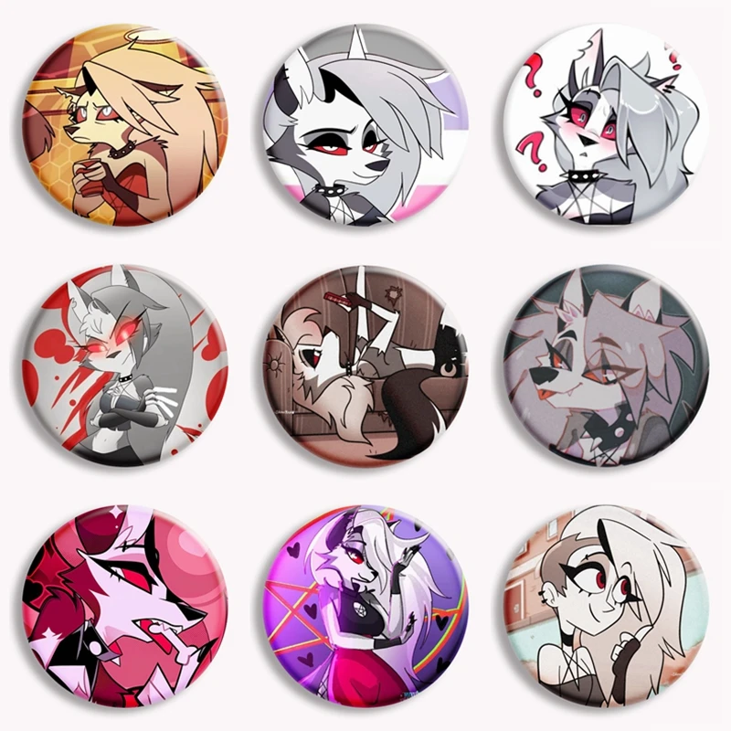 Anime Helluva Boss Loona Cute Soft Button Pin Kawaii Cartoon
