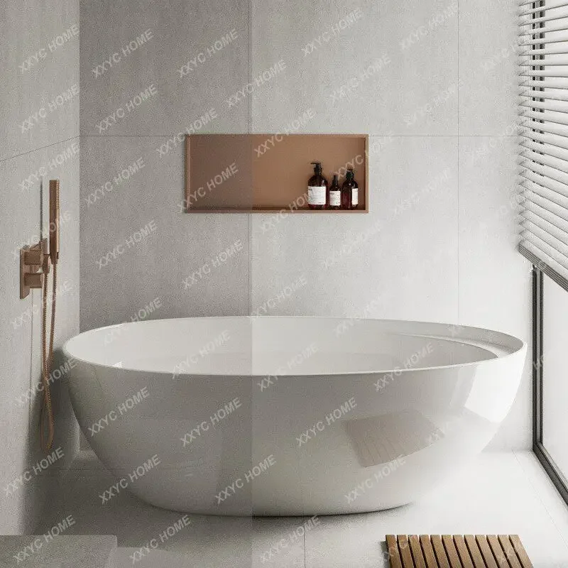 Stainless steel metal horizontal bathroom niche toilet recessed shower rack