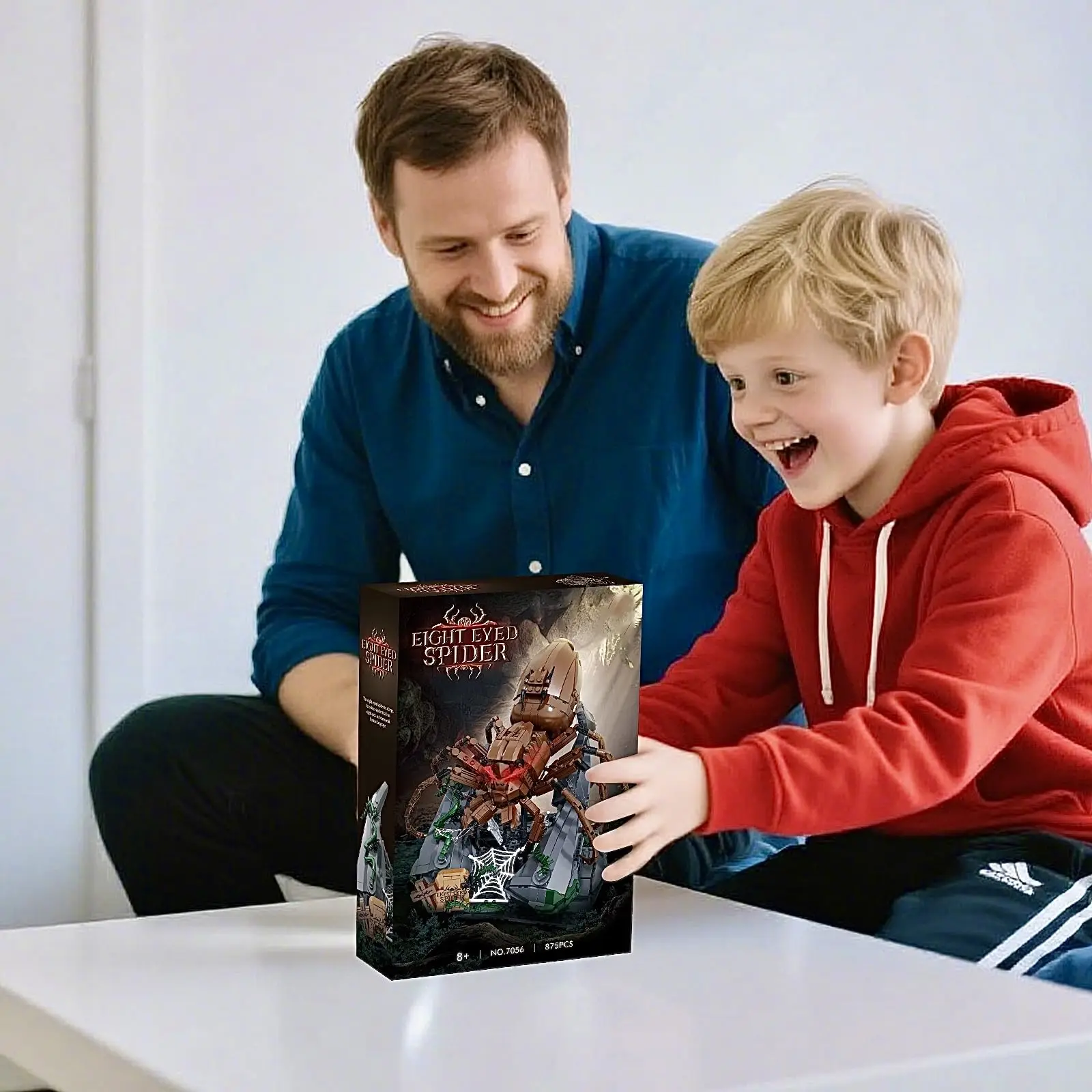 875PCS Spider Building Blocks Serie di insetti Set di giocattoli Modello di ragno Kit Decorazione per la casa o l'ufficio Regalo di costruzione dello stelo per adolescenti Ragazzi