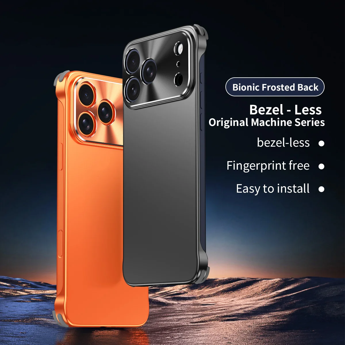 Randlose, originalfarbene Airbag-Anti-Drop-Handyhülle aus Metall, für iPhone 17 Pro Max 17 Pro 17, fortschrittliche Schutzhülle auf der Rückseite