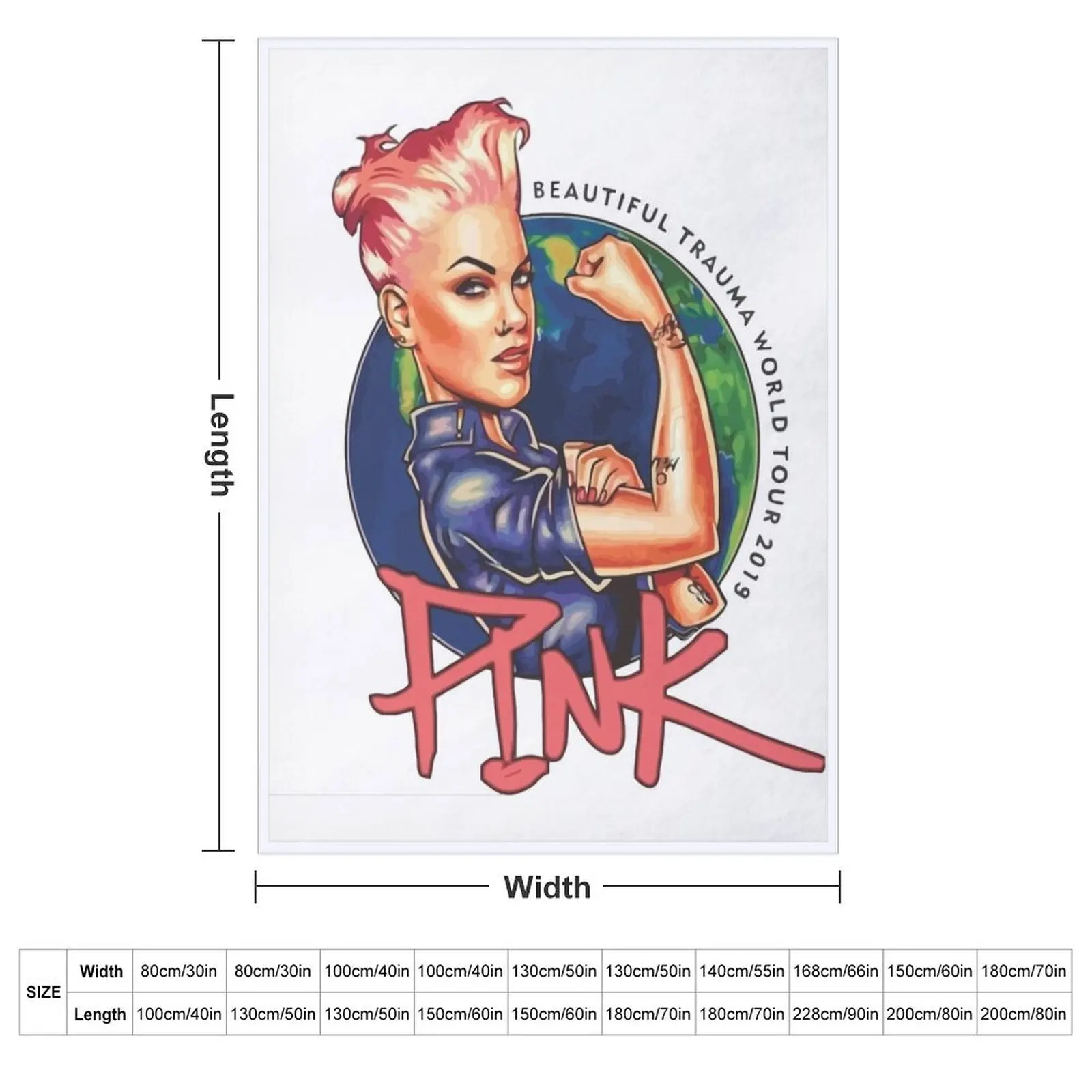 lettering coloured in black <<P!nk,pink,P!nk,pink,P!nk,pink,P!nk,pink,P!nk,pink,P!nk,pink,P!nk,pink, Throw Blanket