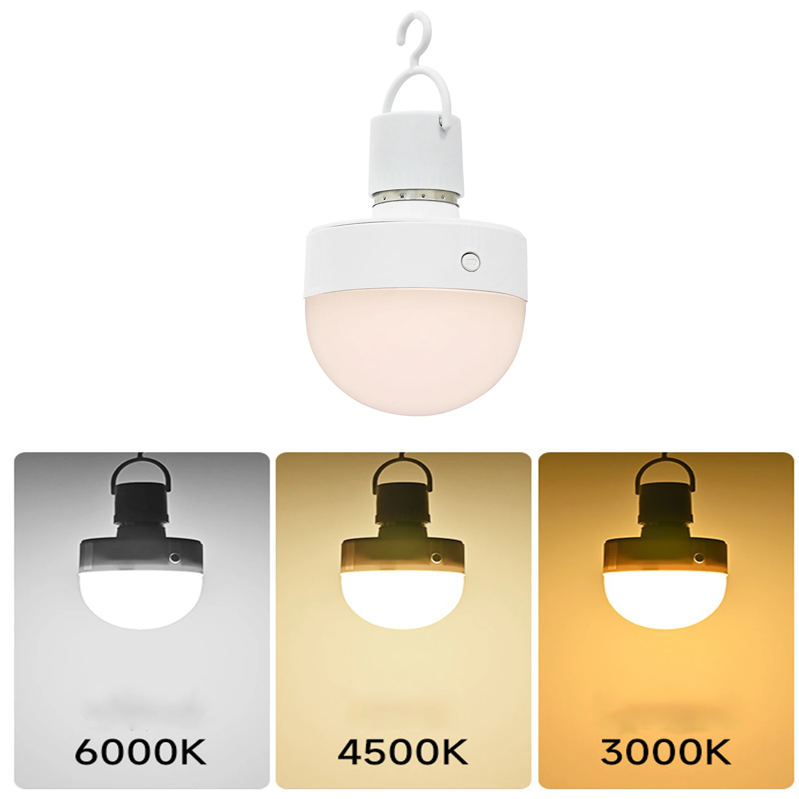 

Plastic 5W Tri Color Lightbulb E26 With Remote Control E26 Rechargeable Light Bulbs Suitable For Pantries Tents Campers Barns
