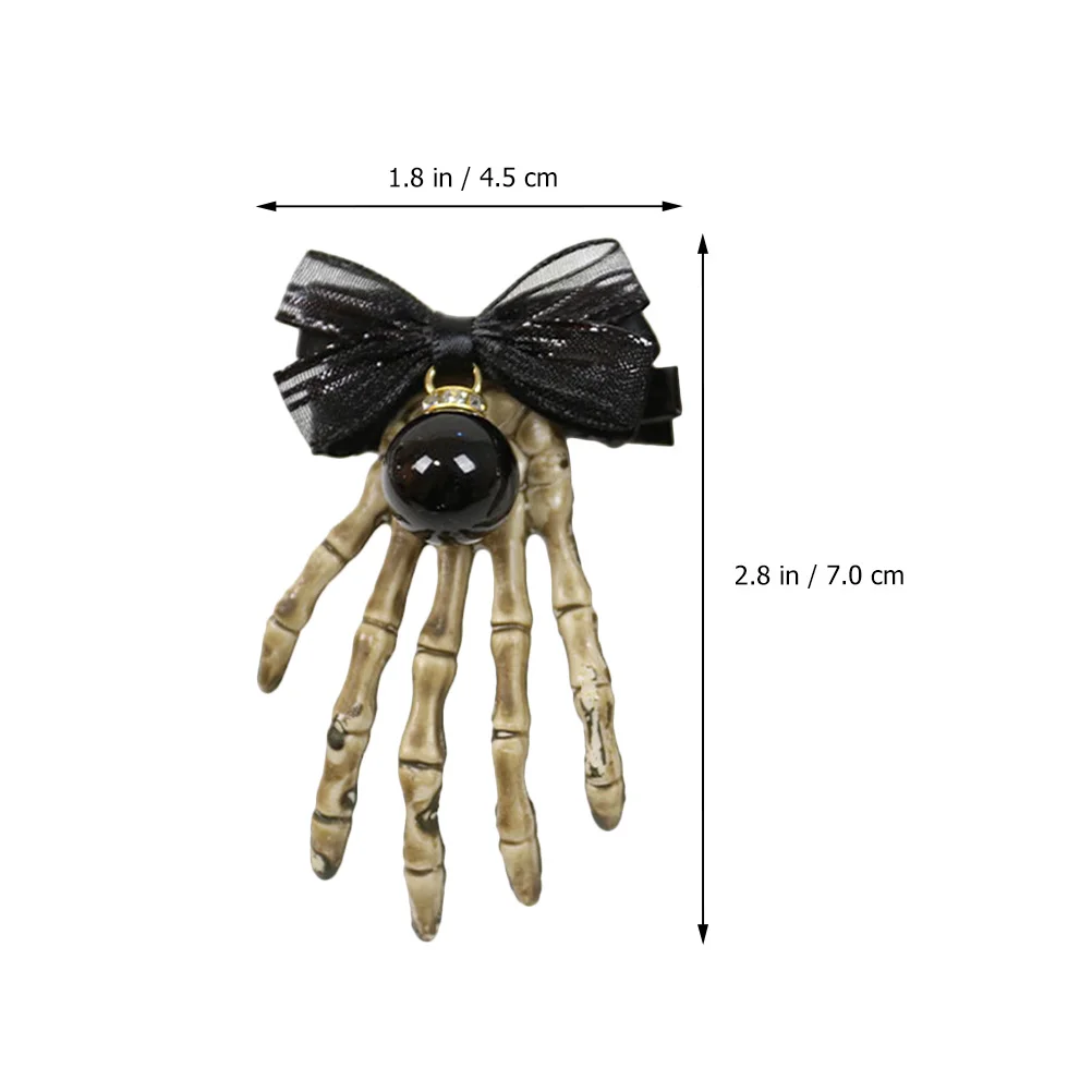 2 個ハロウィン骨ヘアピンハンドスカルデザインファッショナブルな帽子ハロウィンフェスティバルダンスパーティーバレッタギフト