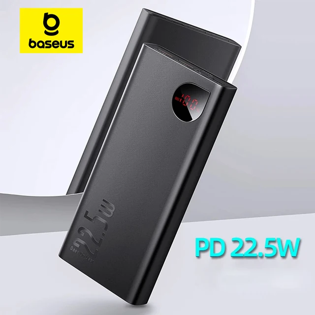 Baseus PD 22.5W Power Bank 10000mAh Przenośny Powerbank z Szybkim Ładowaniem Typu C USB-C PD Qucik Charge Zewnętrzna Ładowarka Baterii