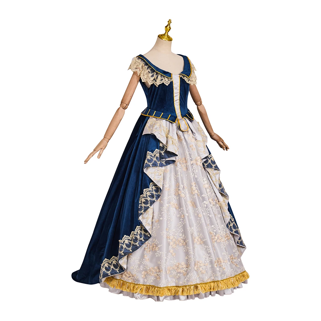 Alina Starkov Cosplay Costume Women Fantasia Blue Court Queen Dress Halloween Carnival Party Princess Ball Gown