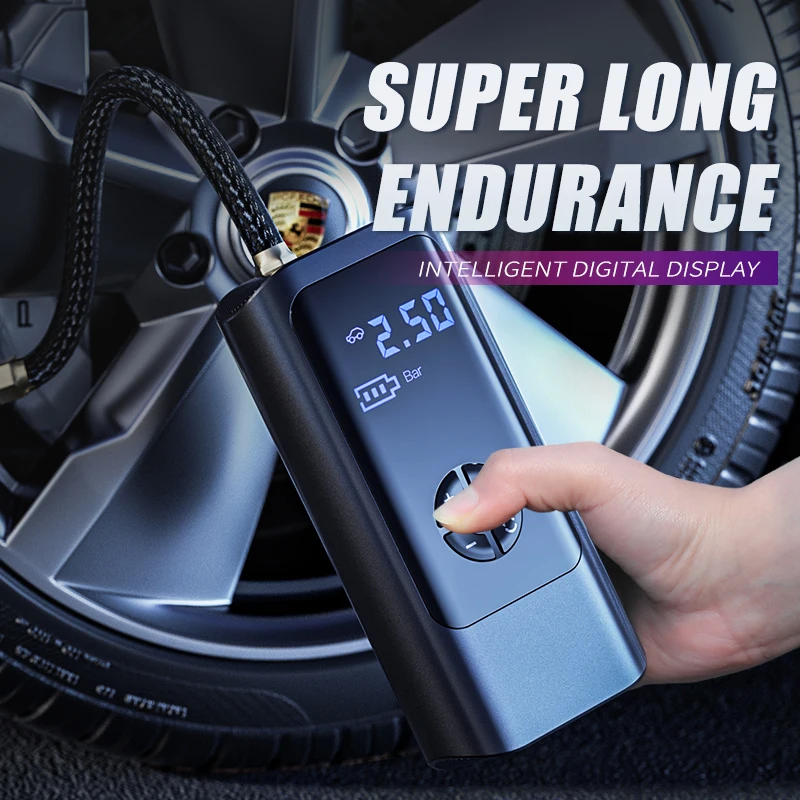 12V Portable Air Pump Car Air Compressor Rechargeable Inflator Wireless Tire Inflatable Pump for Car Motorcycle Balls