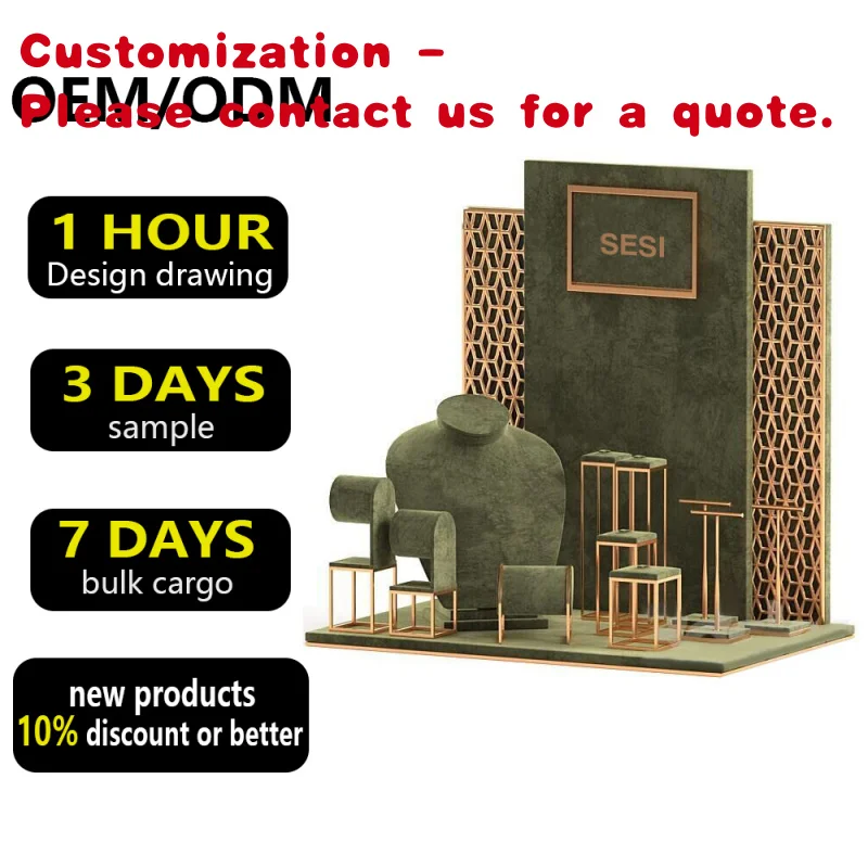 custom.SESI Custom Jewellery Stand Set Jewelry Stand Props Bracelet Necklace Ring Earring Holder Jewelry Display Stand Set