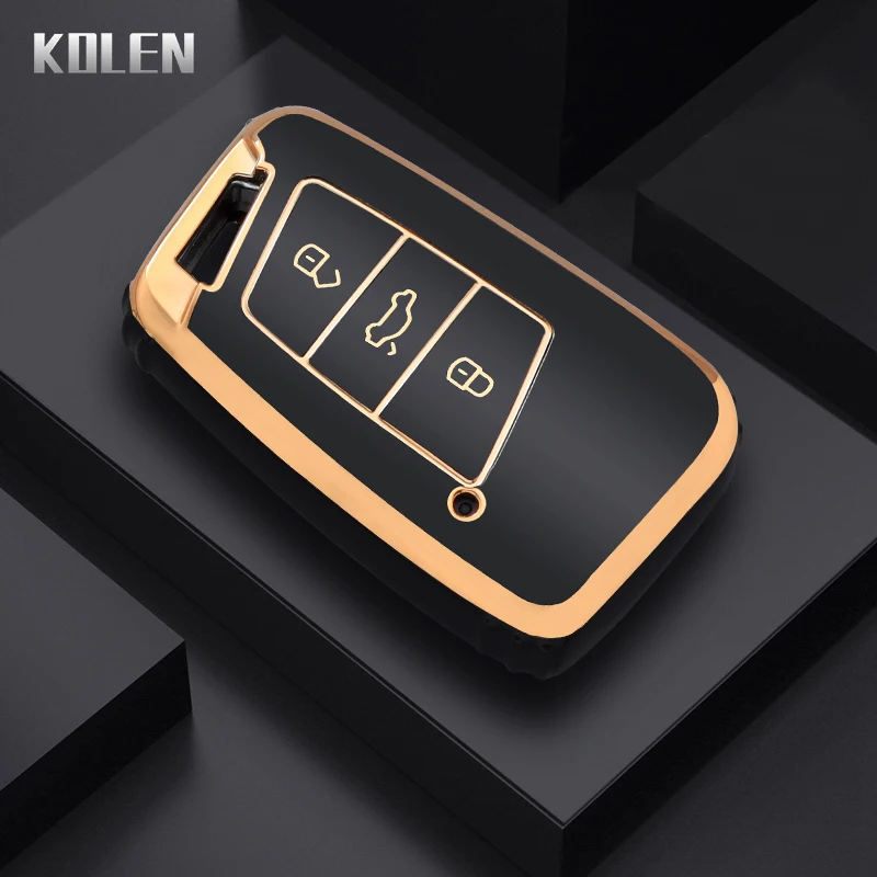 Fashion TPU Car Remote Key Case Cover Shell For VW Volkswagen Passat B8 Tiguan Magotan Golf For Skoda Kodiaq Superb A7 Keyless