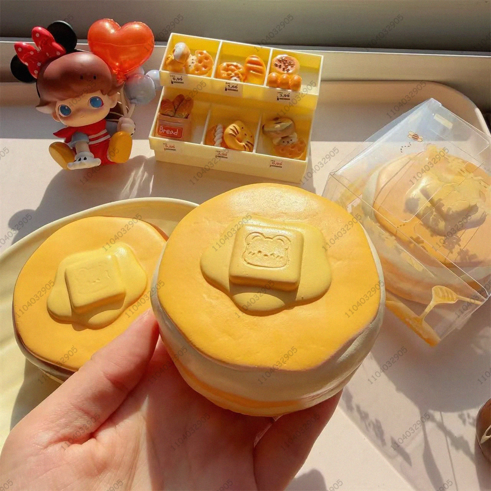 Honey Pancake Slow Rising Squishy Toy Muffin Pastry Fidget Toys Anti-Stress Relief ASMR Sensory Toys for Girls Kids & Adults