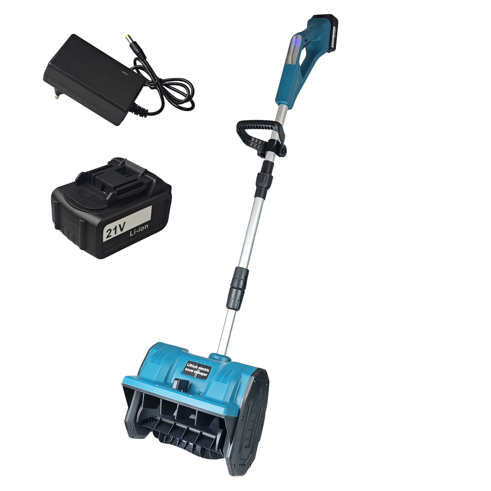 Industrial-grade rechargeable cordless electric snow shovel 650 watts brushless battery powered snow plow winter view 6