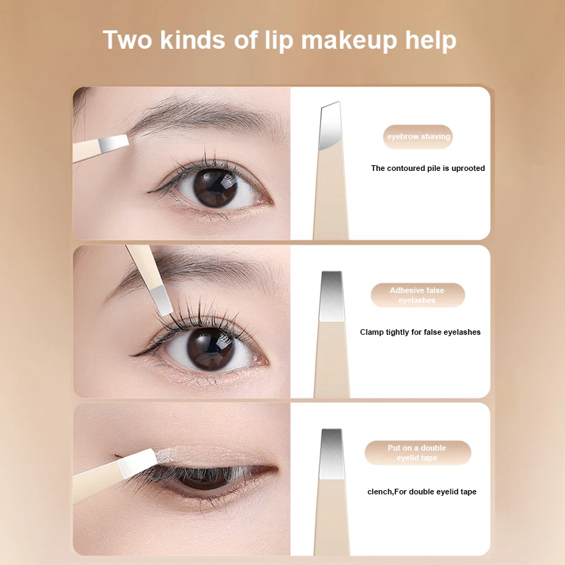 Pincettes à sourcils de haute précision, artefact de barbe, pincettes à faux cils, ensemble spécial pour hommes, épissage de cheveux diagonales