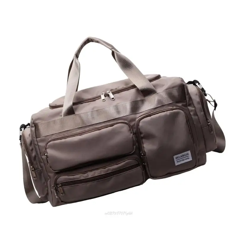 X5XA حقيبة قاعة رياضة رياضية قابلة للطي حقيبة سفر واق من المطر تحمل على حقائب عطلة نهاية الأسبوع للنساء الفتيات مقاوم للماء بين #4