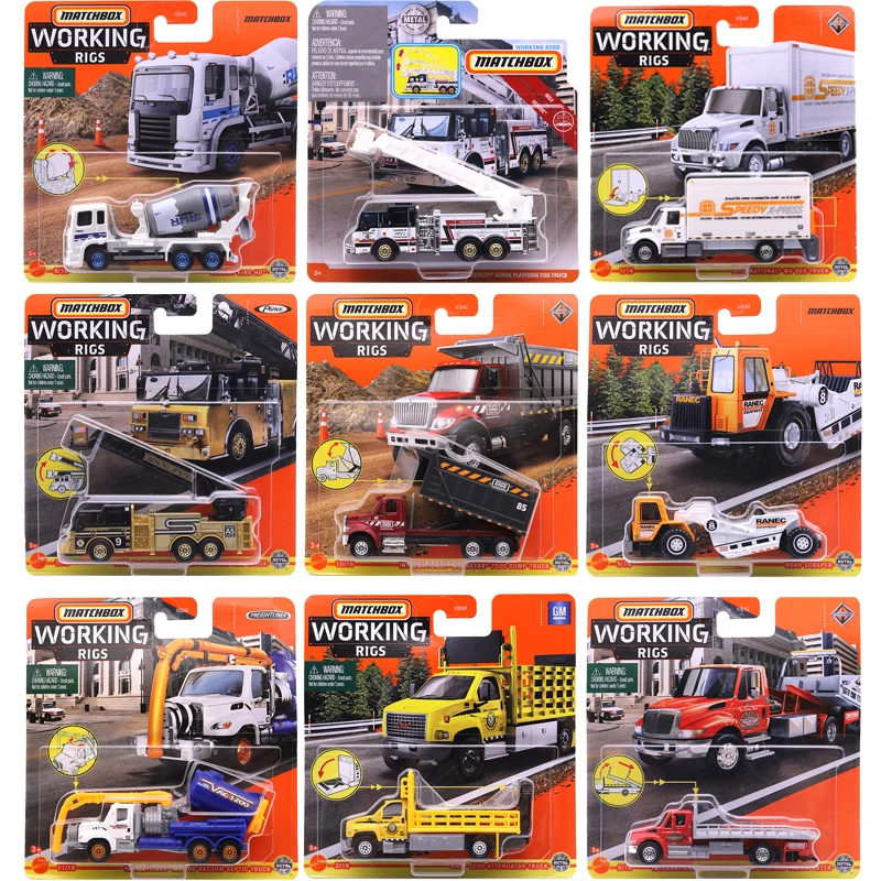 Matchbox Working Rigs International MV Box Truck MBX Mobile Crane Road Grader Durastar Truck Metal
