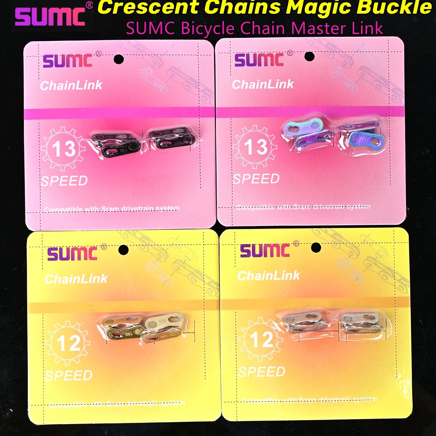 SUMC Fahrradkette Master Link (Magische Schnalle) für 12 13 Gänge, Quick Link für SUMC Halbmondketten – Detail 11