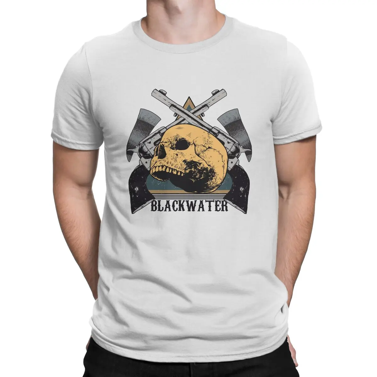 Blackwater T-Shirts for Men Agents Of Mayhem Funny Pure Cotton Tee Shirt Round Collar Short Sleeve T Shirt Summer Clothing