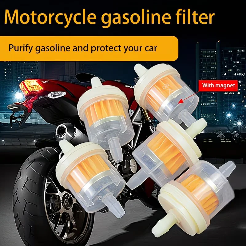 20pcs/10pcs Professional Universal Gasoline Gas Fuel Gasoline Oil Filter for Motorcycle Moped Scooter Dirt Bike ATV