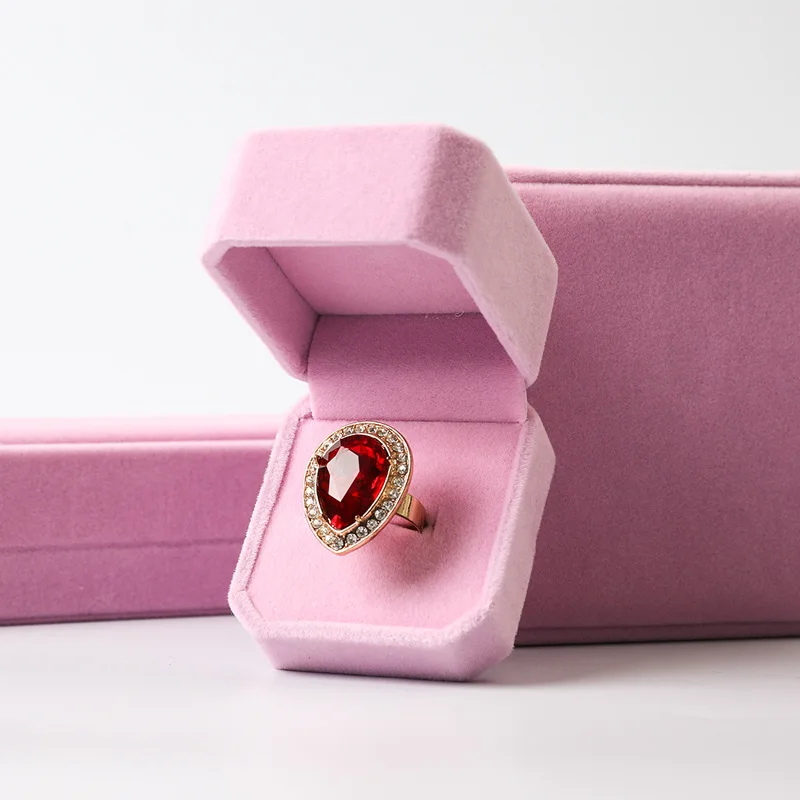 Velvet Jewelry Box - Storage Case for Rings Necklaces Bracelets   Ring Box Gift Box Earring Holder Gift Box Necklace Organizer