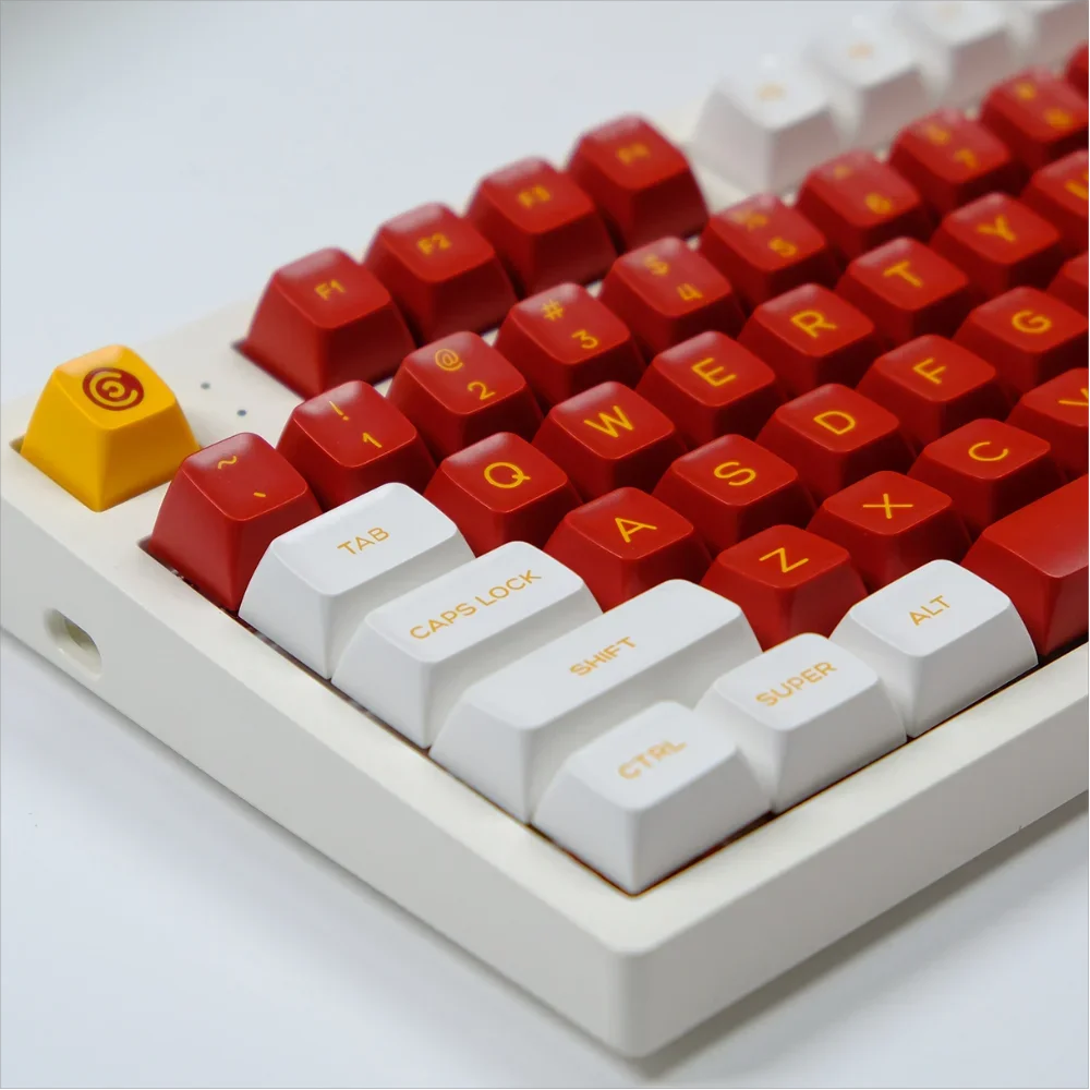 

QX EVA 02 Keycaps for Mechanical Keyboard Double Shot PBT Red Color QXA Height SA Profile for 61 64 68 87 96 980 104 108 Layout