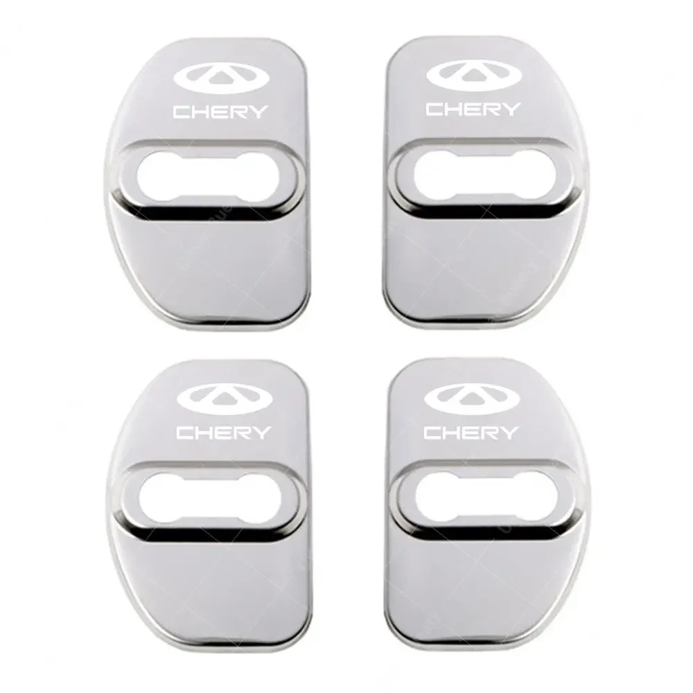 Car Door Lock Cover Auto Emblems Case for Chery QQ eQ5 Tiggo 3 3X 5 5X 7 8 8 Plus Omoda Arrizo 8 Fulwin Car Styling Accessories