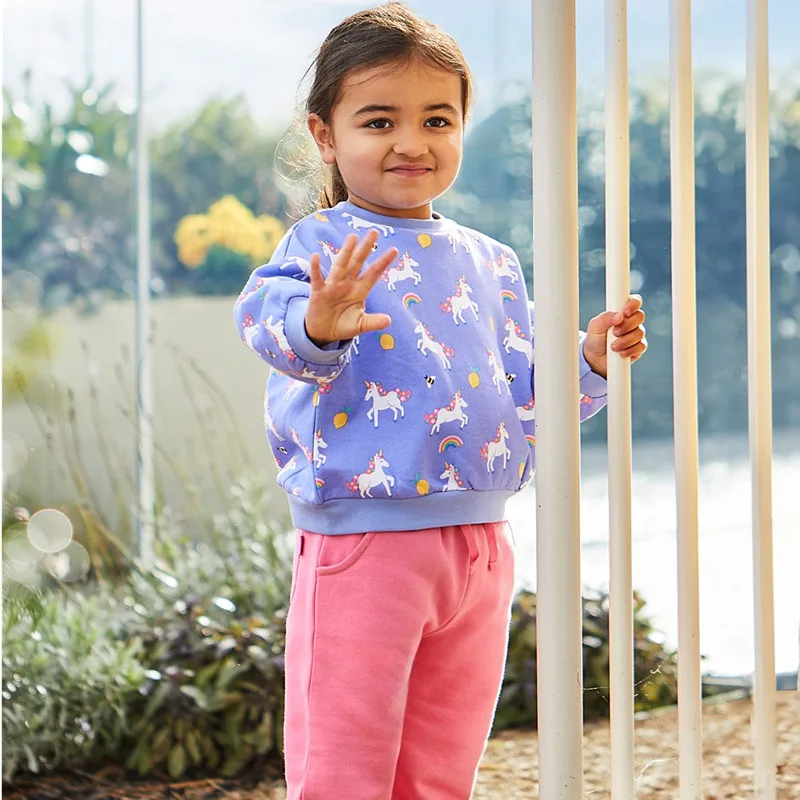 

Children's Sweatshirt2025Girls' New Round Neck Spring Style Toddler and Young Children's Spring and Autumn Sweatshirt