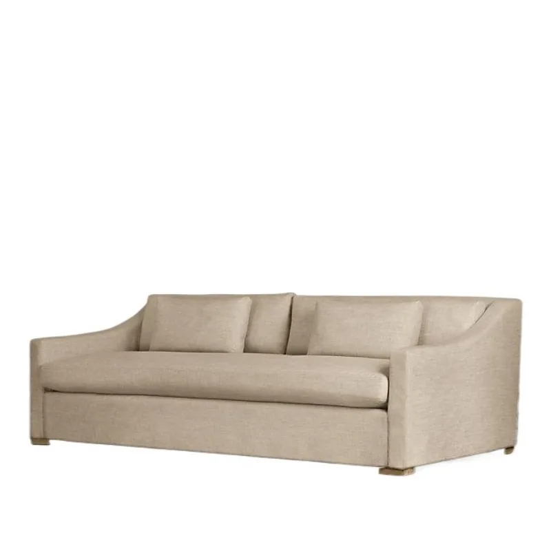 

Italian minimalist modern French rural retro solid wood furniture British linen sofa
