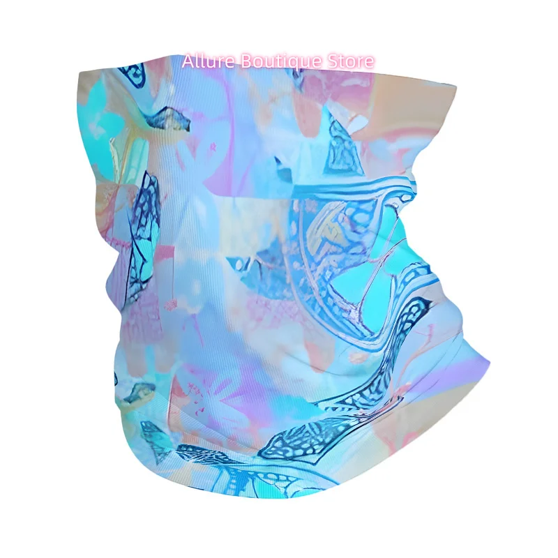 Ocean Style Neck Gaiter, Lightweight and Breathable Moisture-Wicking Multifunctional Polyester Headscarf & Face Mask for Men Wom