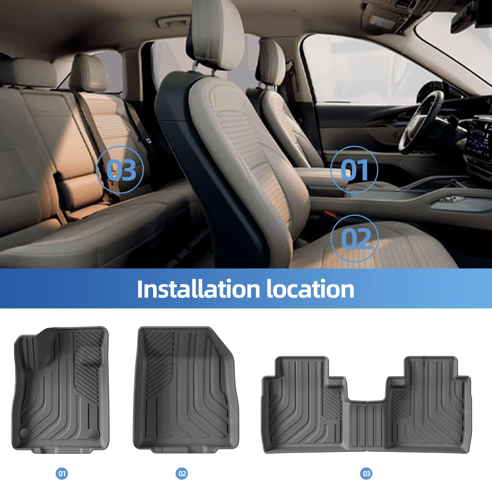 لينكولن نوتيلوس 2024 2025 أسود TPE ثلاثية الأبعاد الحصير سيارة البضائع بطانة الجذع وسادة اليد اليسرى محرك مخصص صالح سيارة حصيرة القدم حصيرة