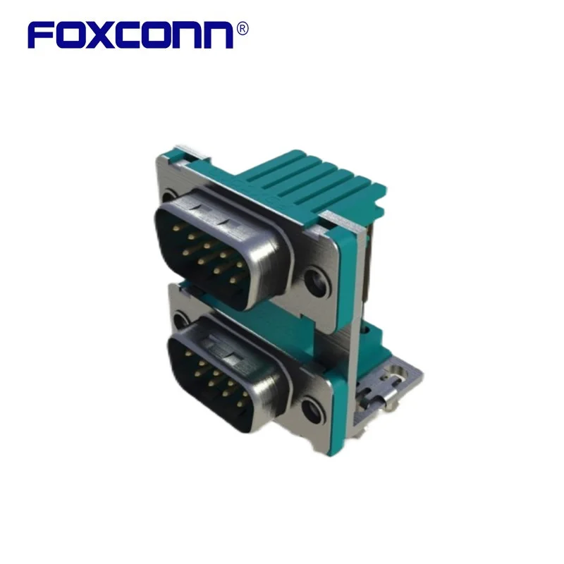 Foxconn DM10151-H532-4F Double Deck DB9 Green Booth Original Factory Connector