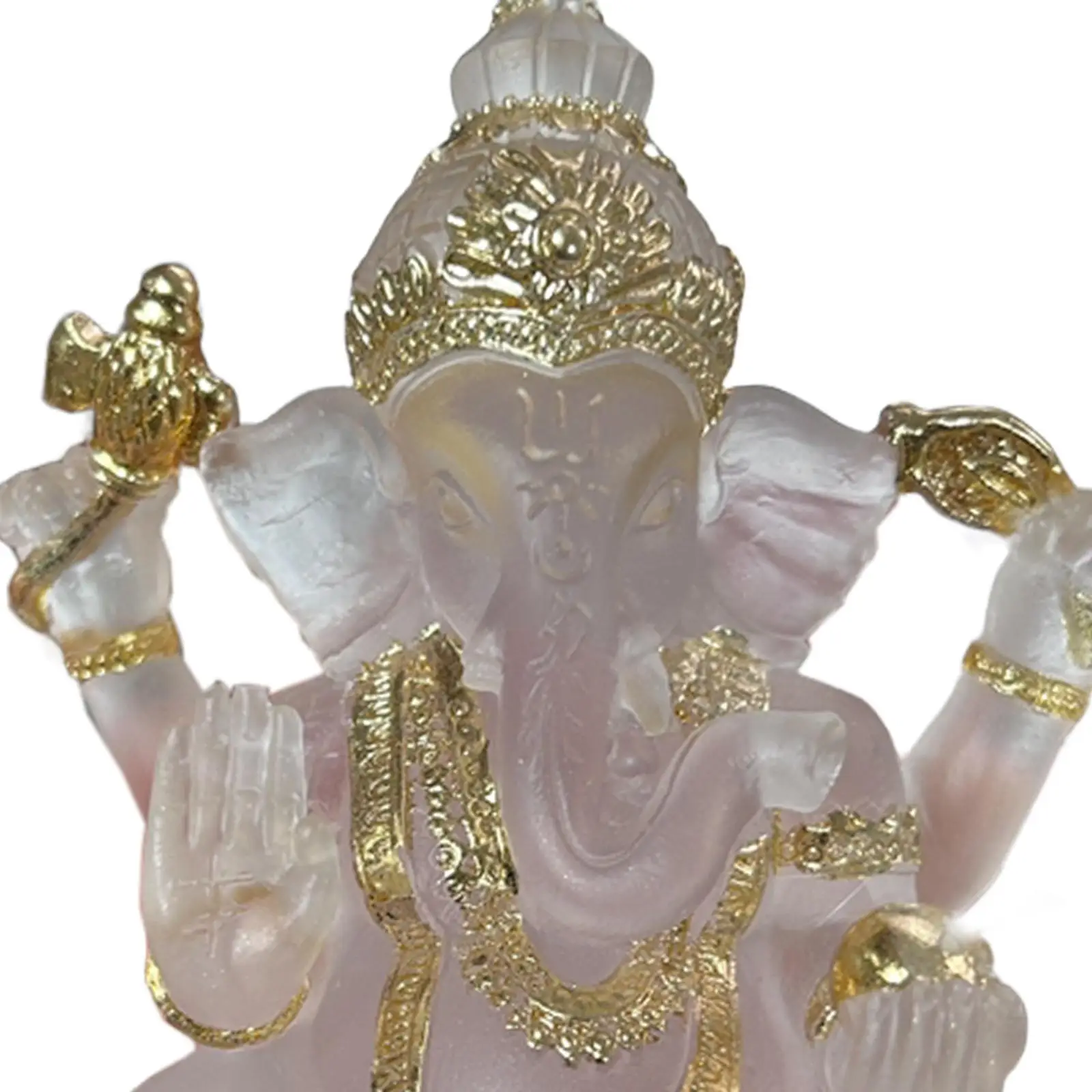 Ganesh Figurine Art Crafts Southeast Asia Resin Decorative Desktop Ornament for Car Dashboard Living Room Table Office Bedroom