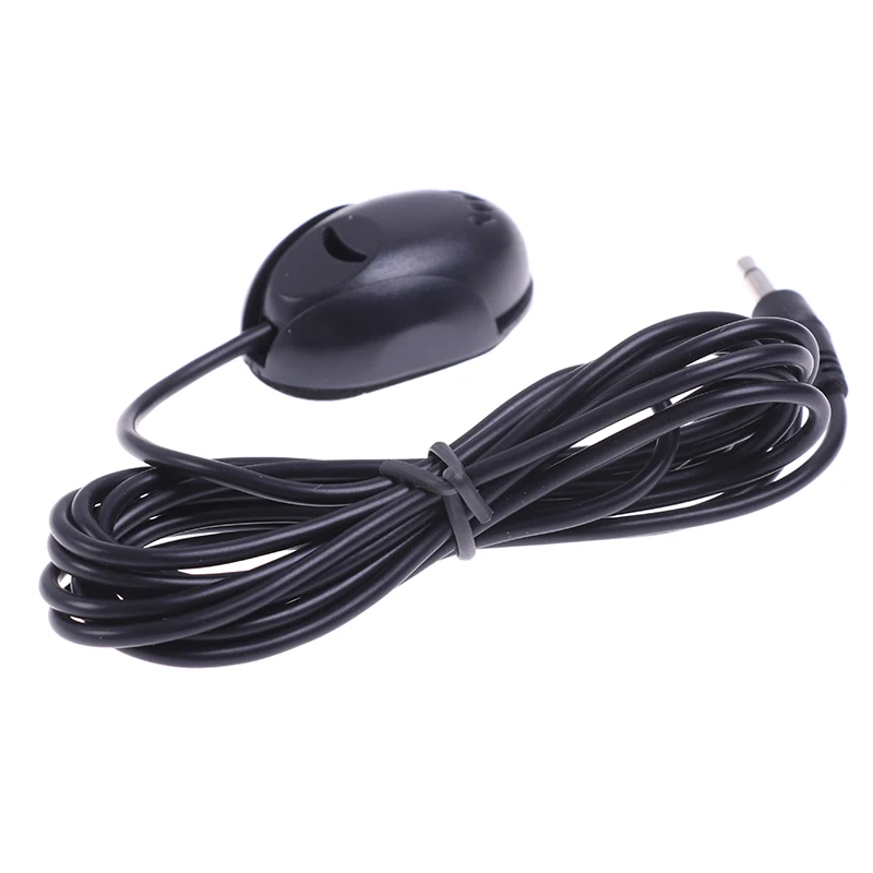 1pc Mini 3.5mm Wired Paste Type External Microphone Car Audio Mic Meeting Player