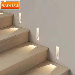 UDDALight Recessed LED Step Light, Borderless 3W Footlight, Square/Linear Hotel Corridor Stair Lamp, Indoor Wall Sconce