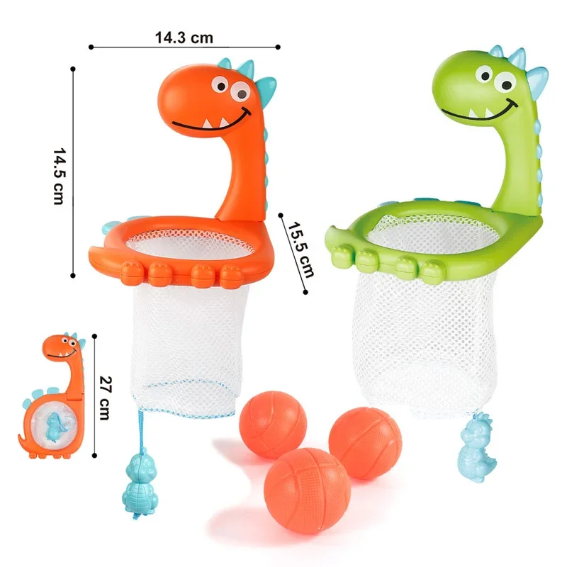 Baby Bath Toys Throw Basket Toys Toddler Boy Water Play Toy Bathtub Shooting Basketball Hoop with 3 Balls for Children Pool Toys