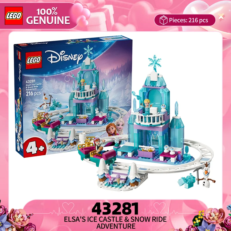 

Lego Blocks Disney Series 43281 Elsa's Ice Castle and Snow Adventure Girls Puzzle Building Blocks Toy Gift